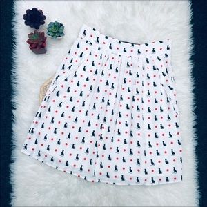 La Fee Maraboutee Cat Print Skirt
